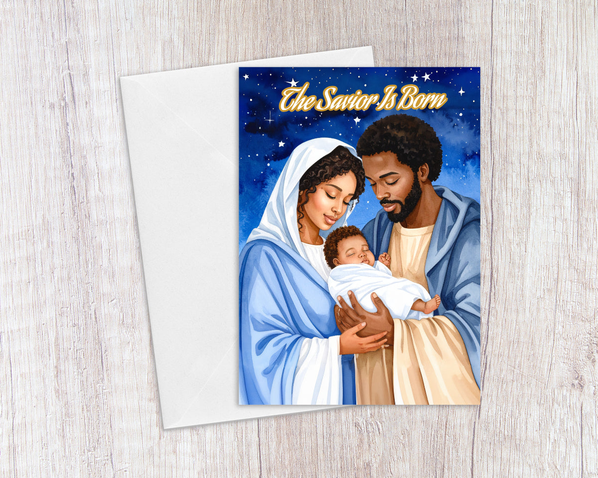 The Savior Is Born Christmas Card