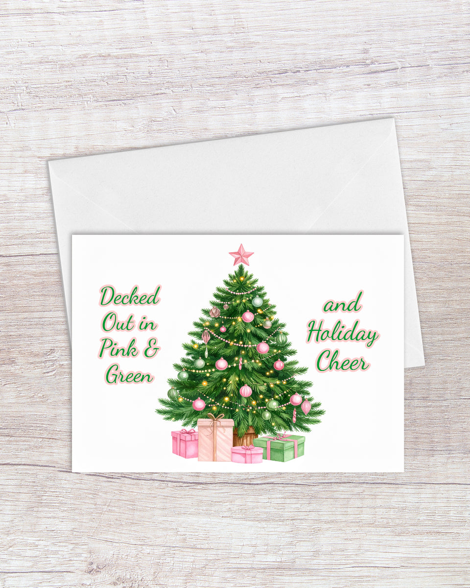 Decked Out In Pink & Green Sisterhood Card