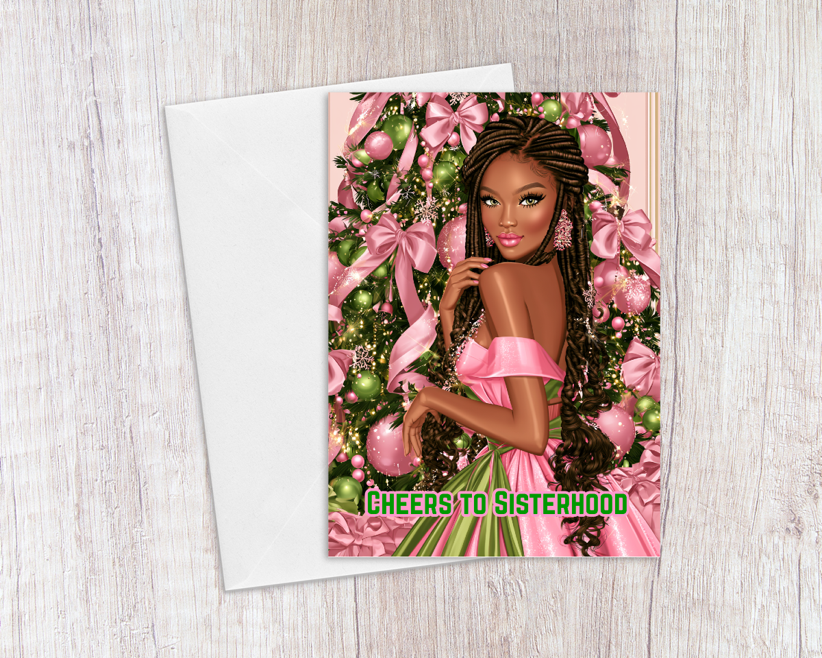 Cheers To Sisterhood Christmas Card
