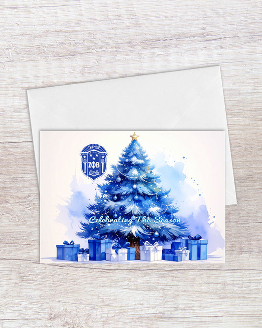 Celebrating The Season Zeta Christmas Greeting Card