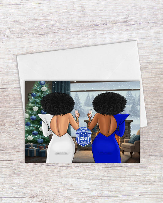 Cheers To The Holiday Zeta Christmas Card