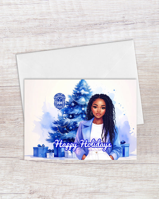 Happy Holidays Zeta Christmas Card
