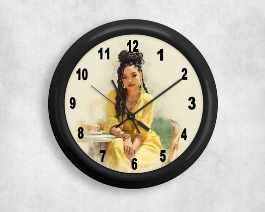 Golden Vibes Wall Clock