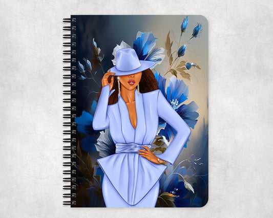 Lady In Blue Composition Notebook
