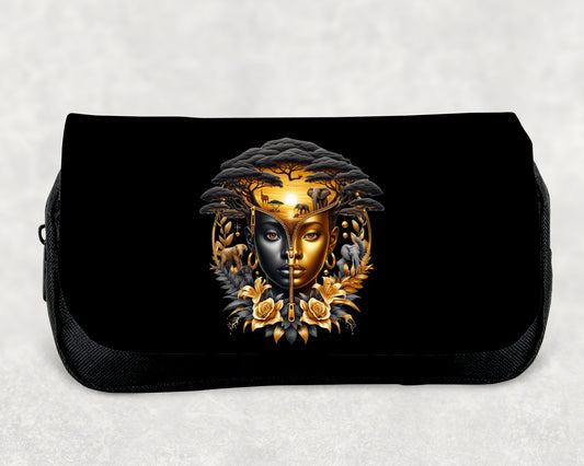 African Lady Cosmetic Bag