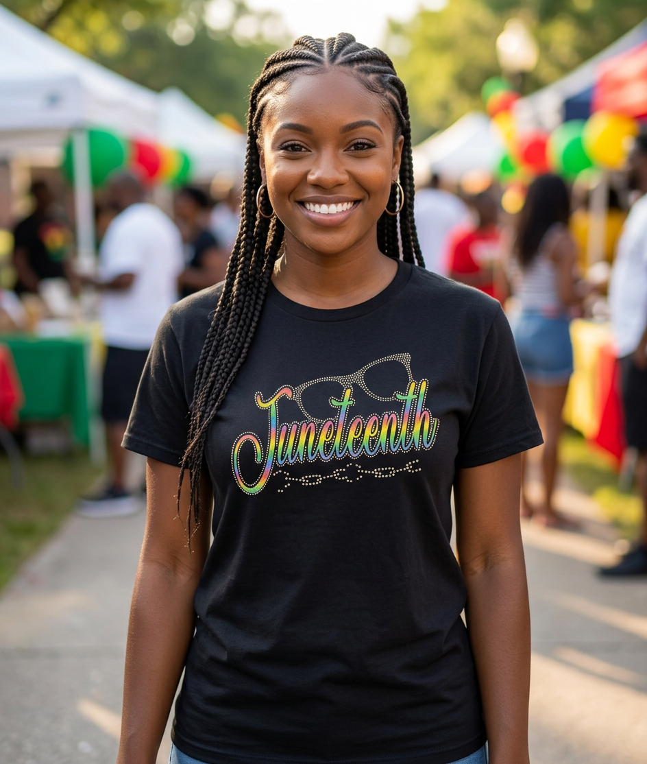 Juneteenth Rhinestone T-Shirt