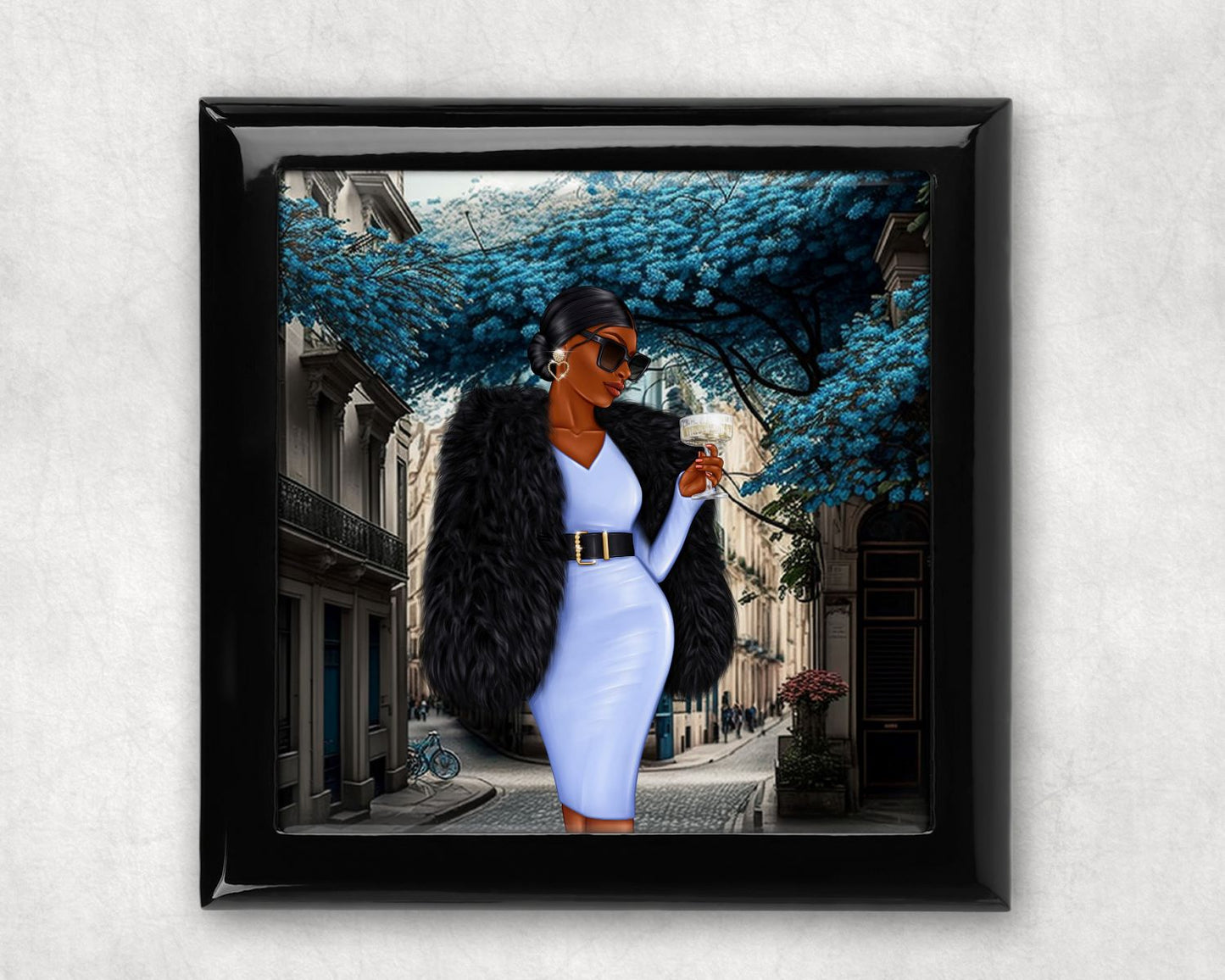 Lady Blue Keepsake Box