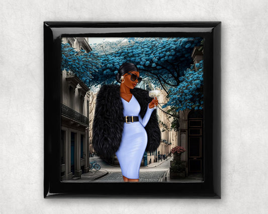 Lady Blue Keepsake Box