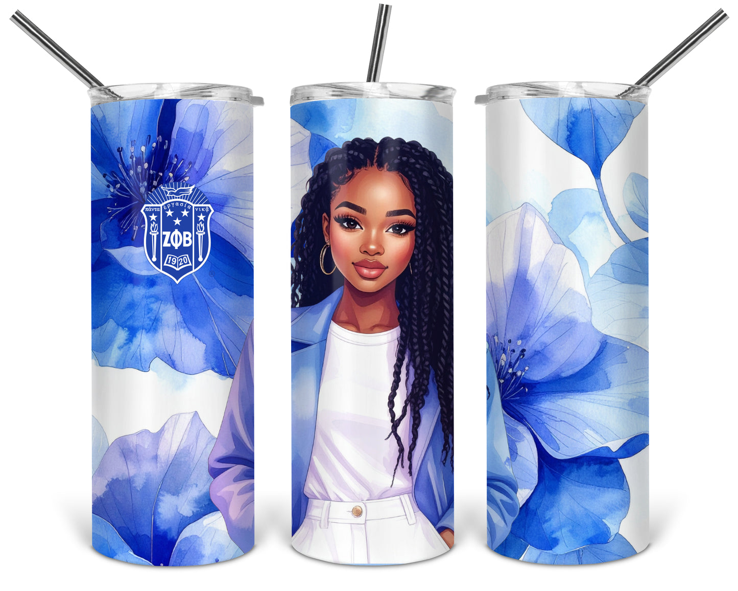 Zeta Sisterly Love Skinny Tumbler