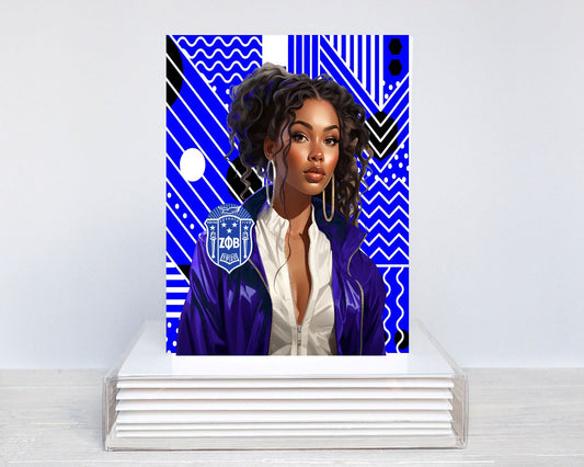 Zeta Lady Notecards