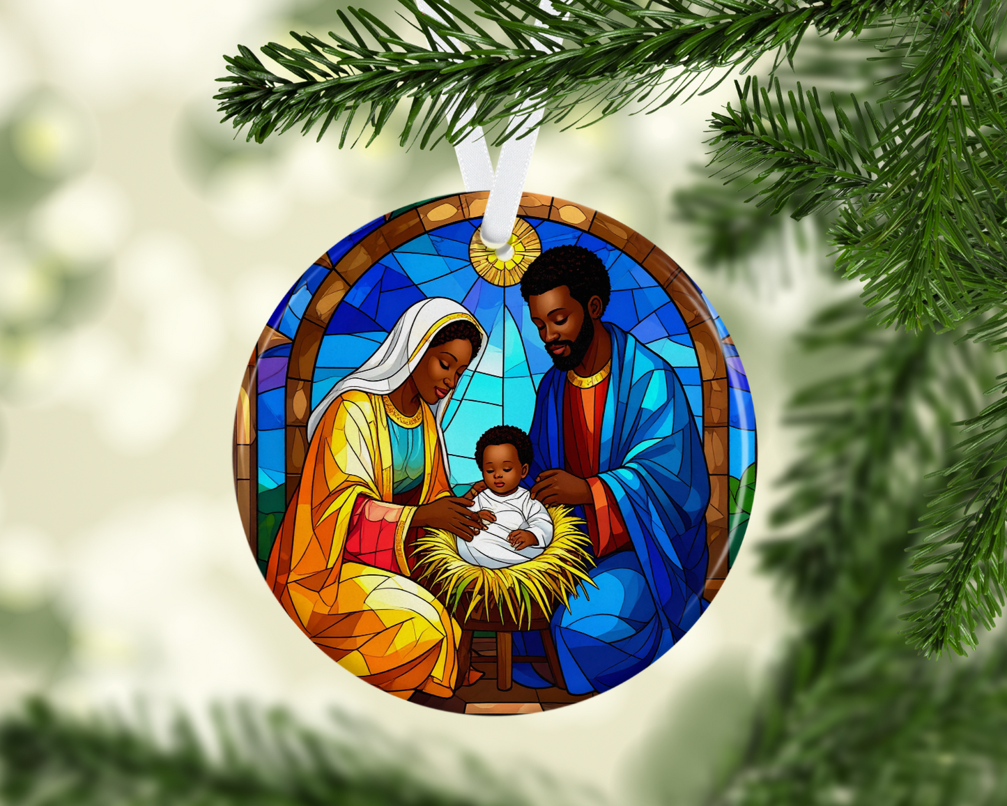 A Savior Is Born Porcelain Ornament