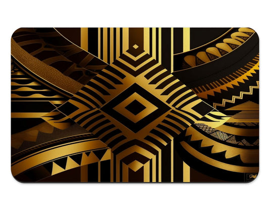 Afrocentric Pattern Gold Placemats