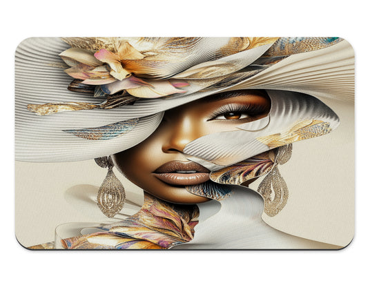 Elegant Floral Hat Lady Placemat Set