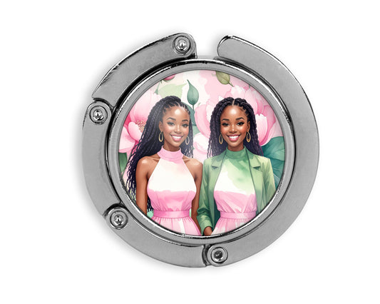 My Sisters Heart Pink and Green Purse Holder