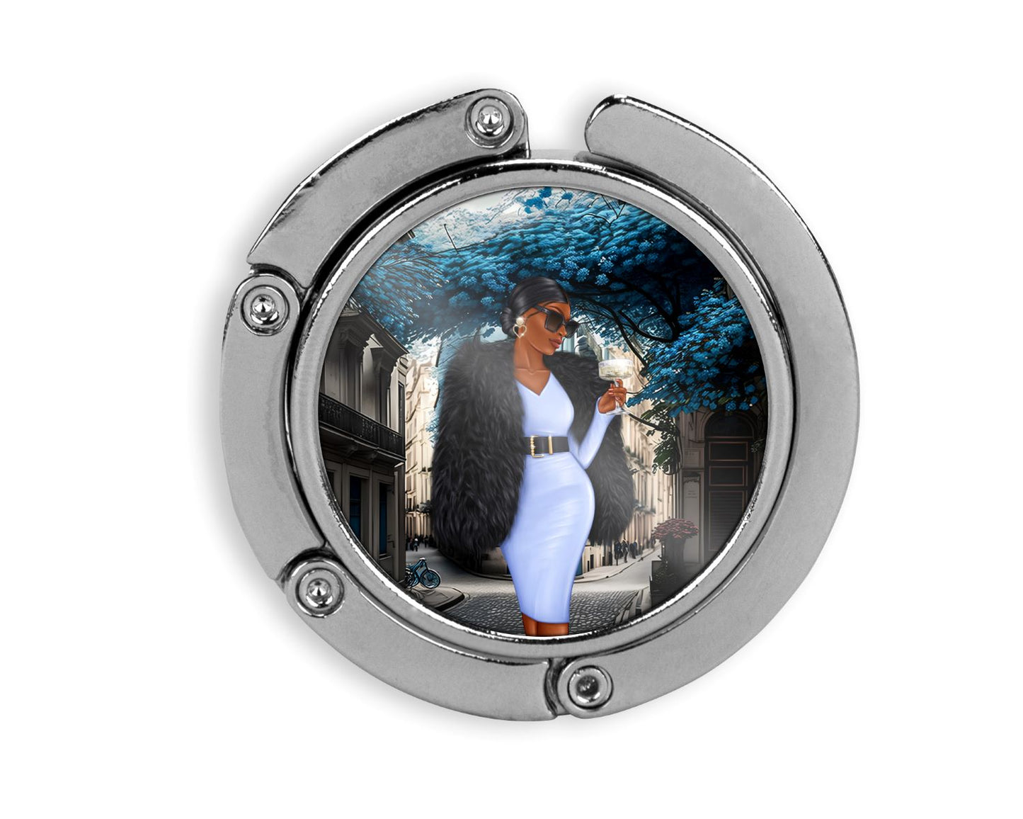 Paris Blue Purse Holder