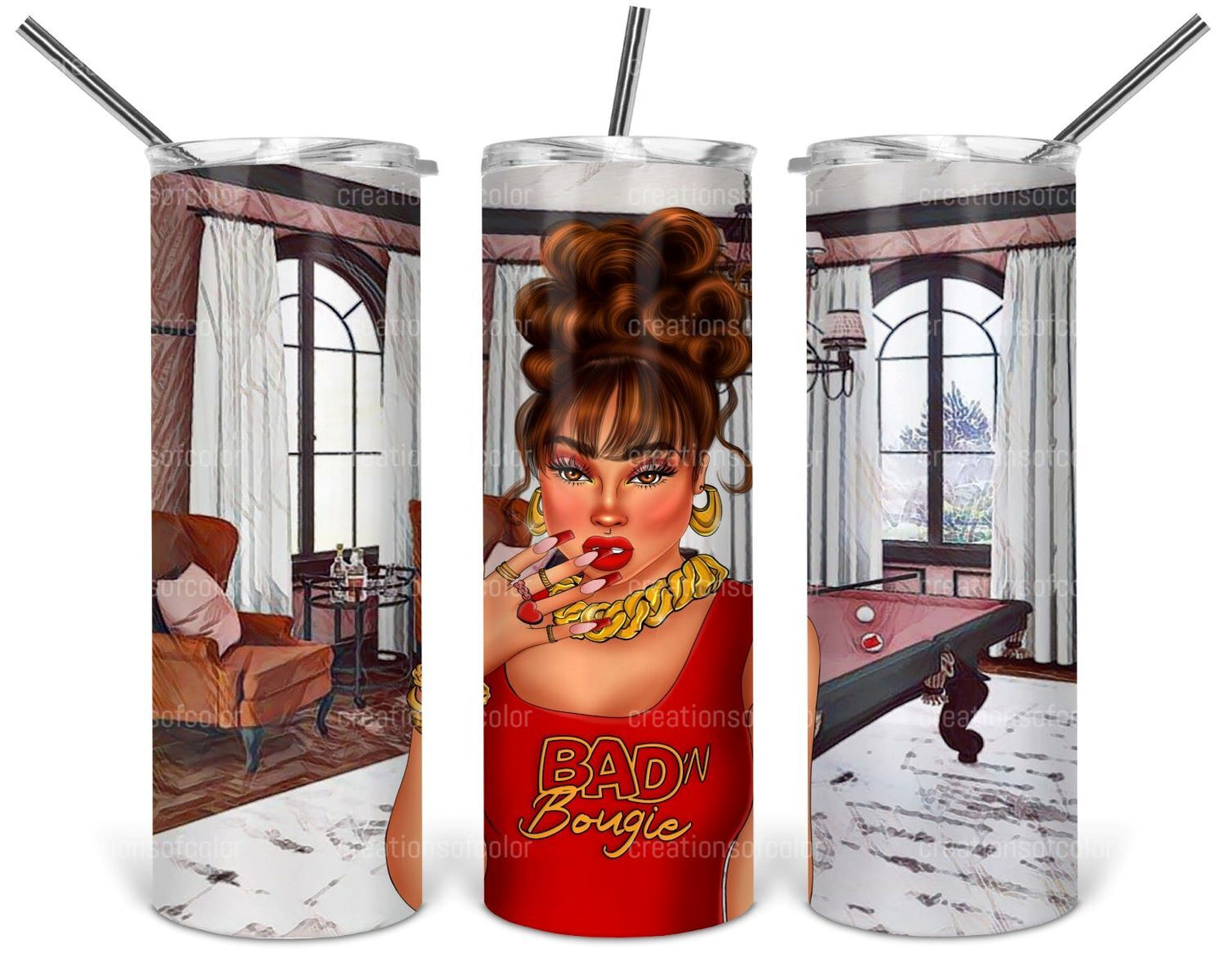 Bad and Bougie Skinny Tumbler