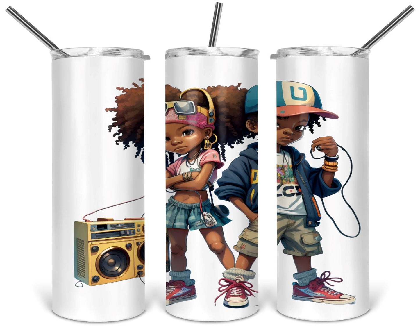 Hip Hop Twins Skinny Tumbler