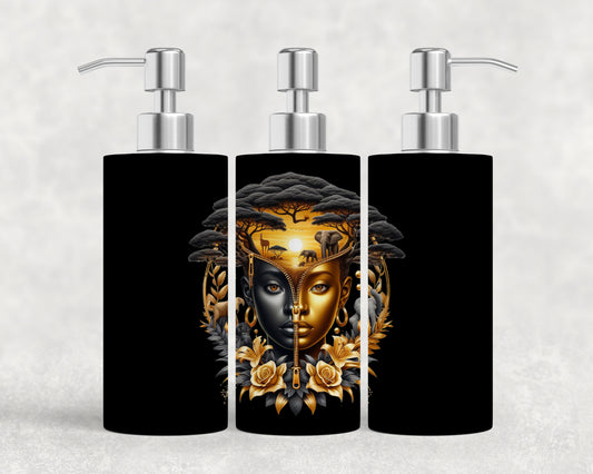 African Woman Soap & Lotion Dispenser