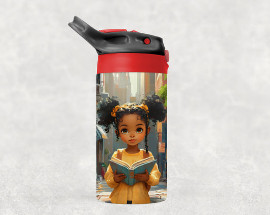 Books Open The World Water Bottle