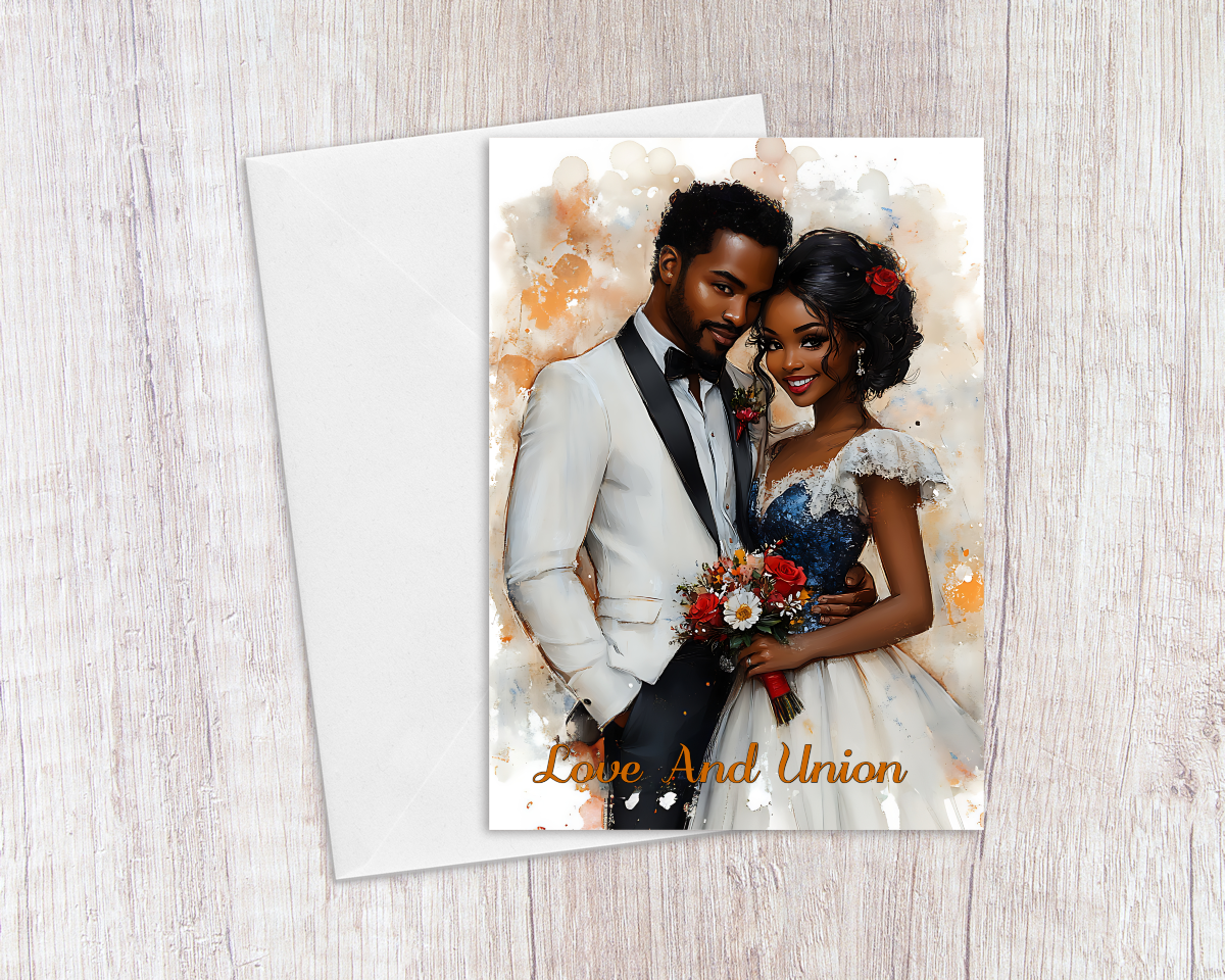 Love and Union Wedding Greeting Card