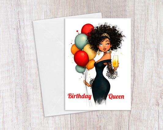 Birthday Queen Greeting Card