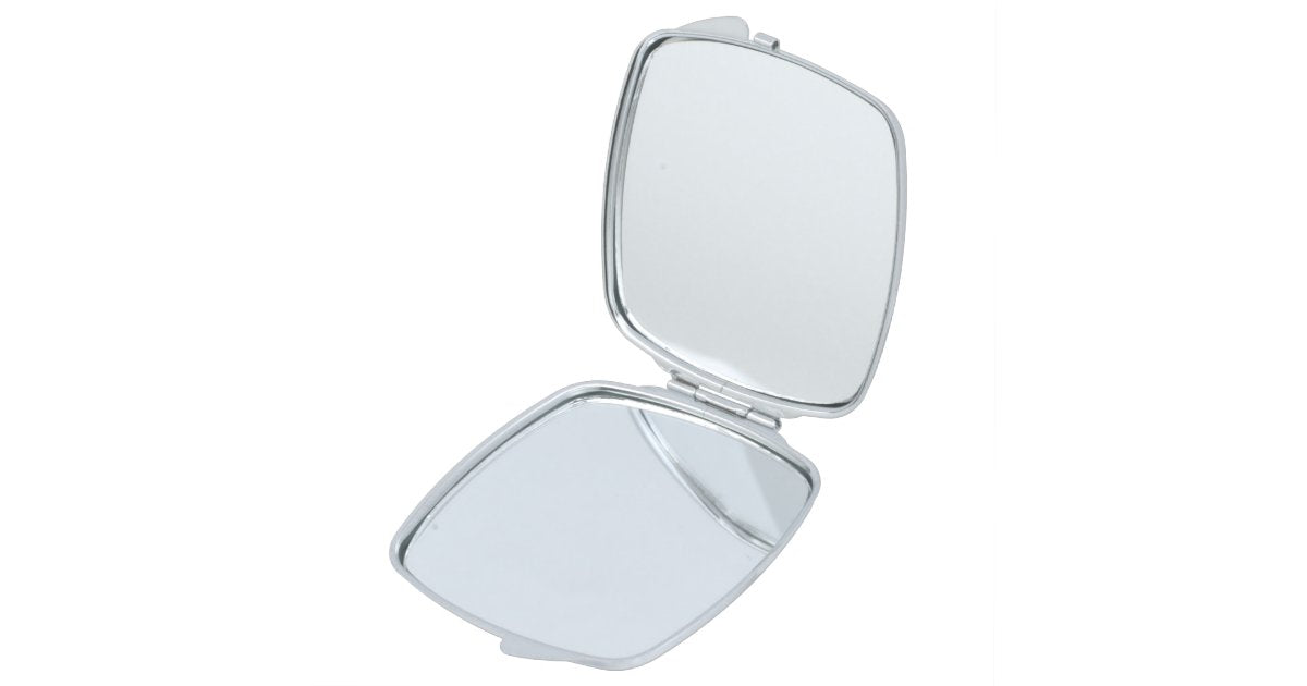 Flower Lady Black and White Compact Mirror