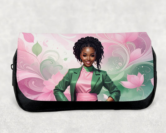 Pretty In Pink and Green Sisterhood Cosmetic Bag