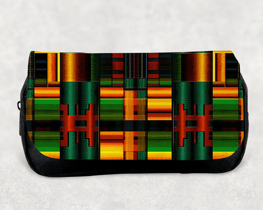 Kente Green Cosmetic Bag