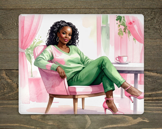 Eternal Grace In Pink and Green Cutting Board