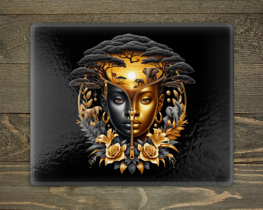 African Woman Cutting Board