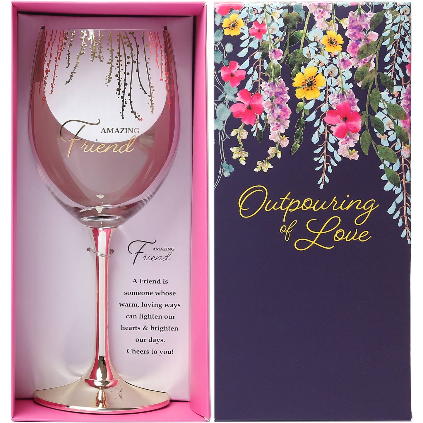 Friend - Gift Boxed 19 oz Crystal Wine Glass