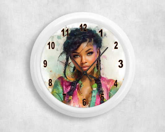 Painted Beauty Wall Clock