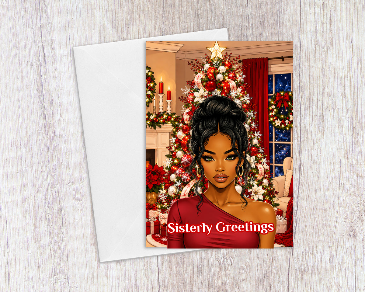 Sisterly Greetings Holiday Card