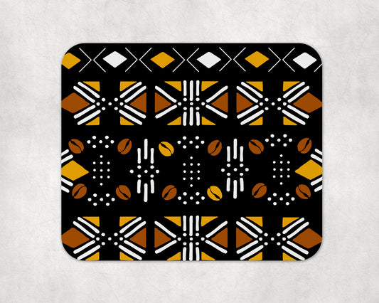 Kente Black Mousepad