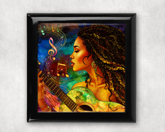 Afrocentric Jazz Goddess Keepsake Box
