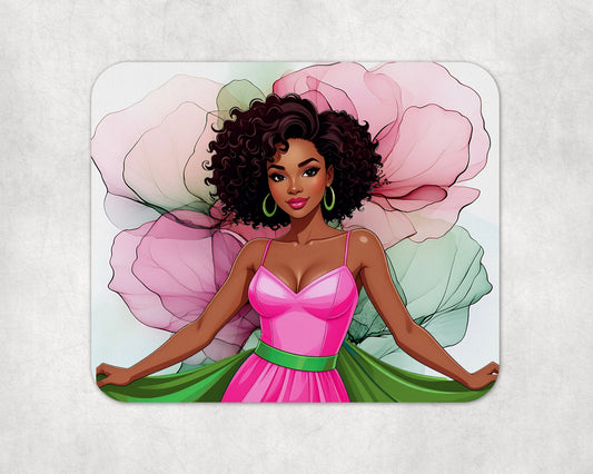 Pink and Green Vibe Mousepad