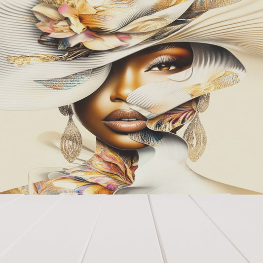 Elegant Lady Floral Hat Mug