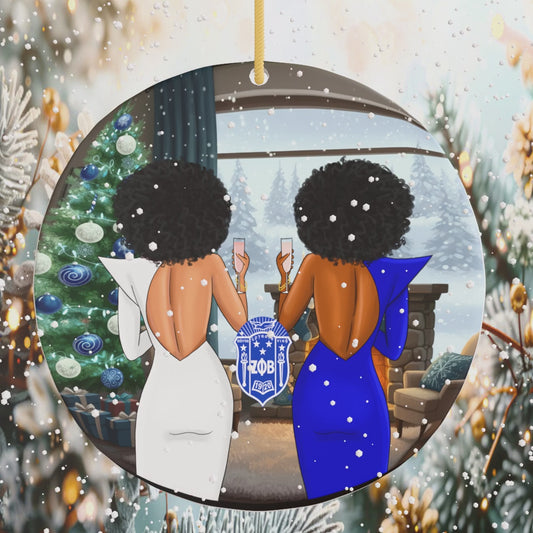 Zeta Toast To The Holidays Ornament