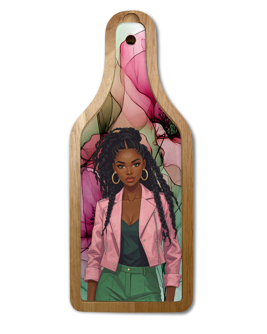 Forever Pink and Green Wine & Cheese Cutting Board Set