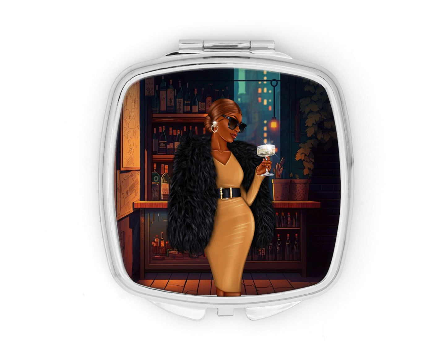 A Toast Compact Mirror