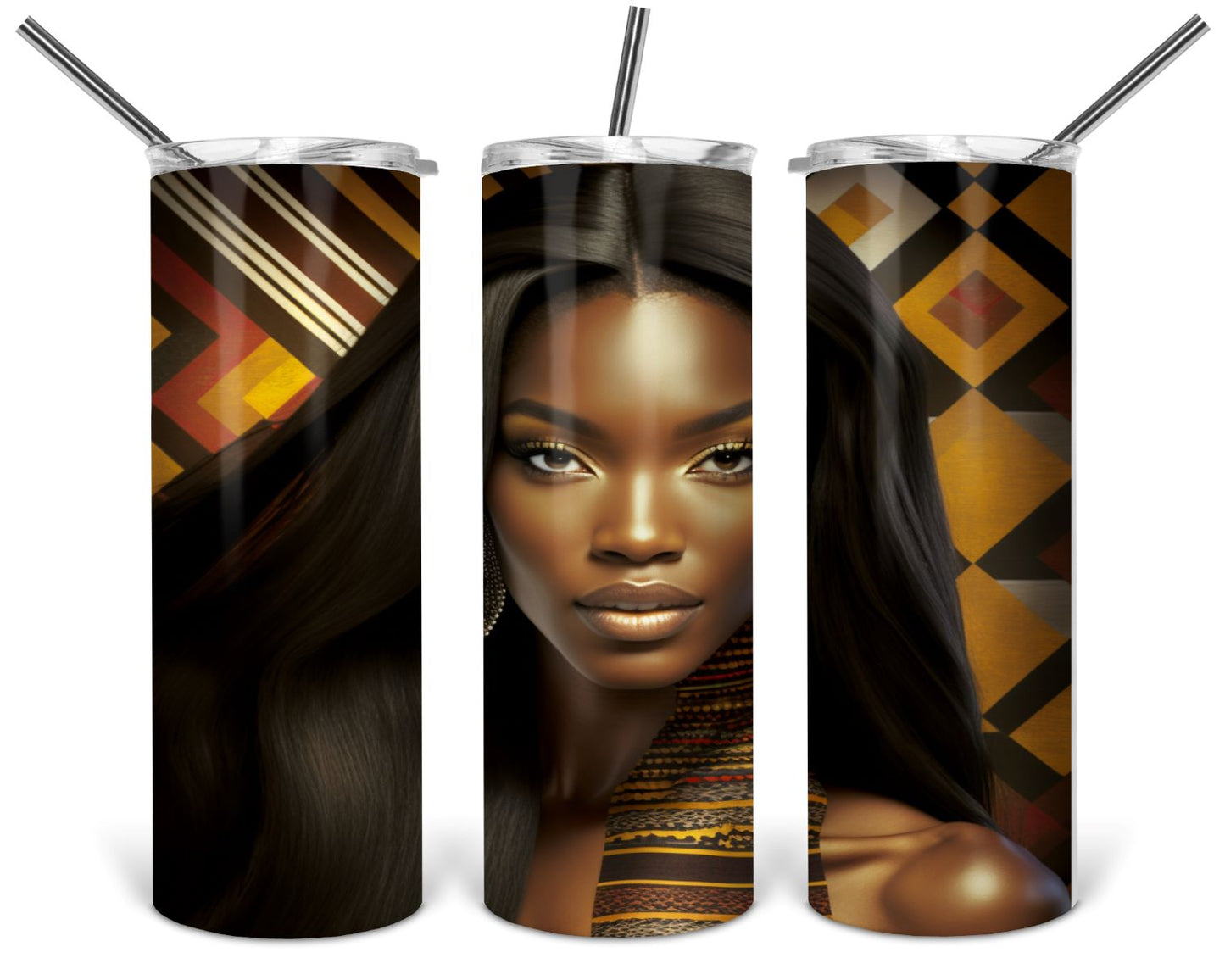 African Beauty Skinny Tumbler