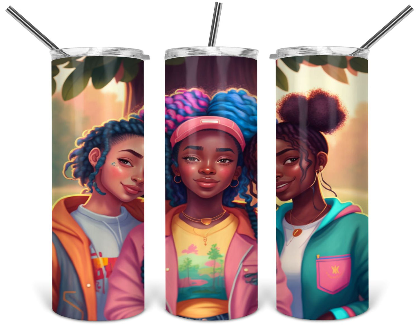 Teen Friends Skinny Tumbler