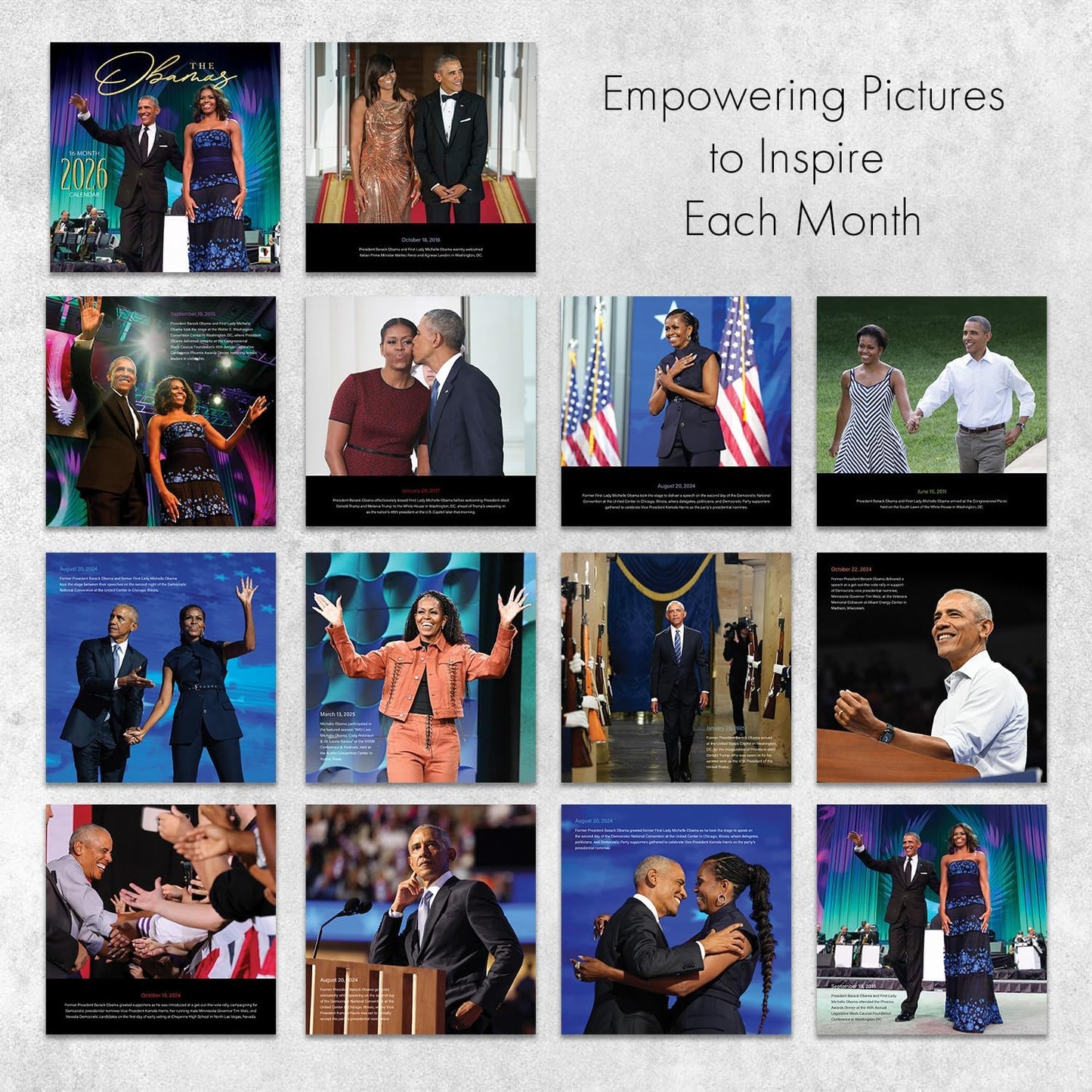 The Obamas 2026 Wall Calendar