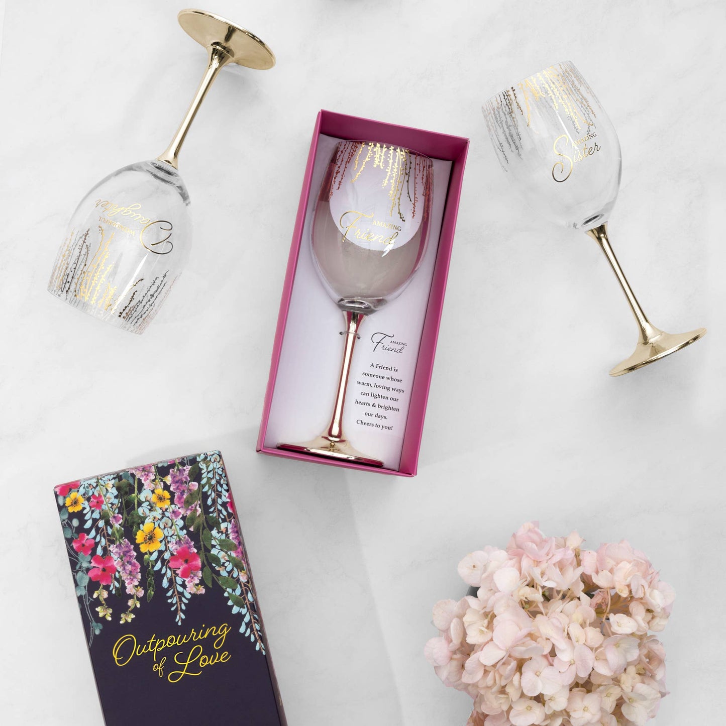 Friend - Gift Boxed 19 oz Crystal Wine Glass