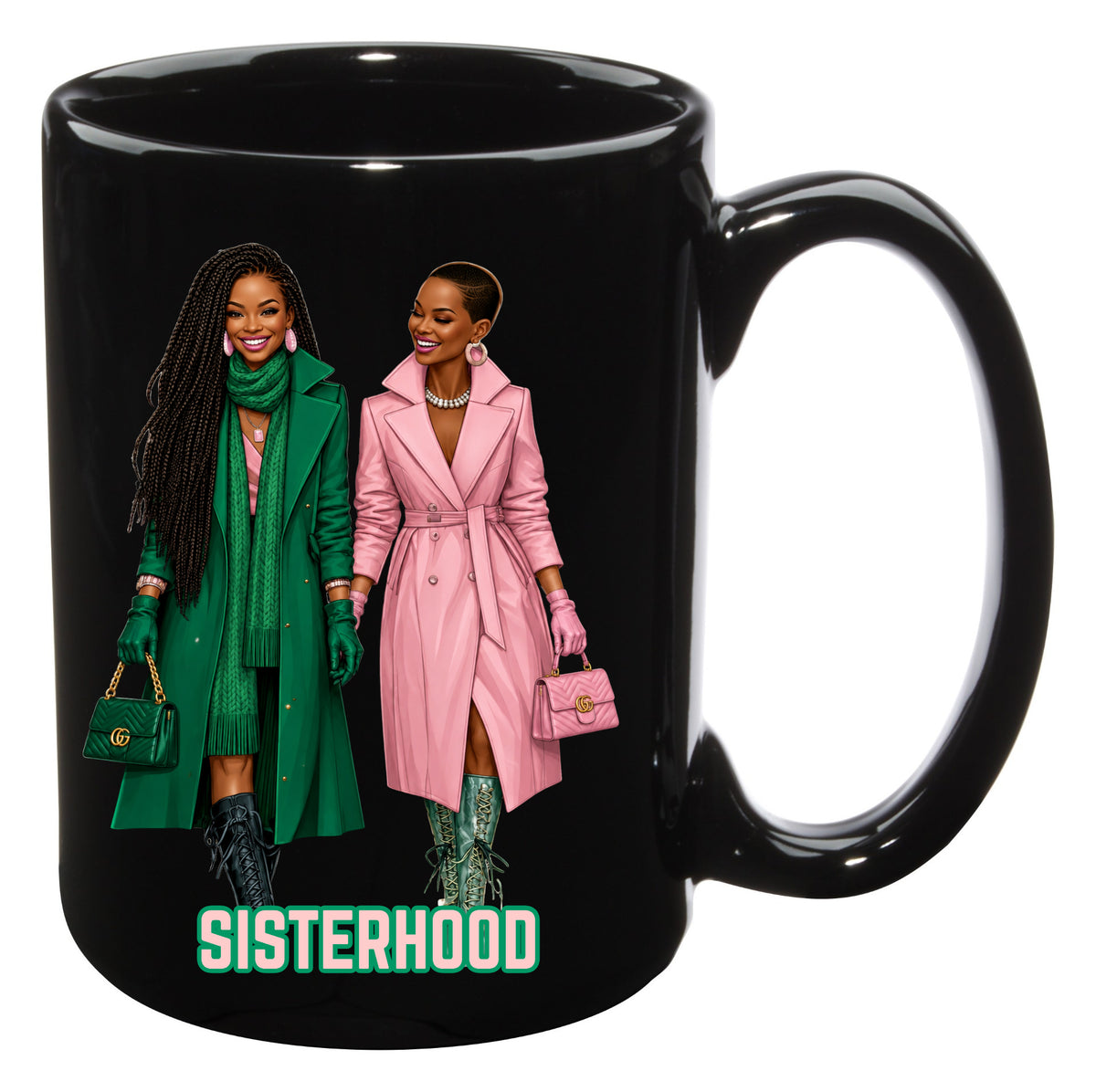 Sisterhood Friends Collectible 3D Black Mug