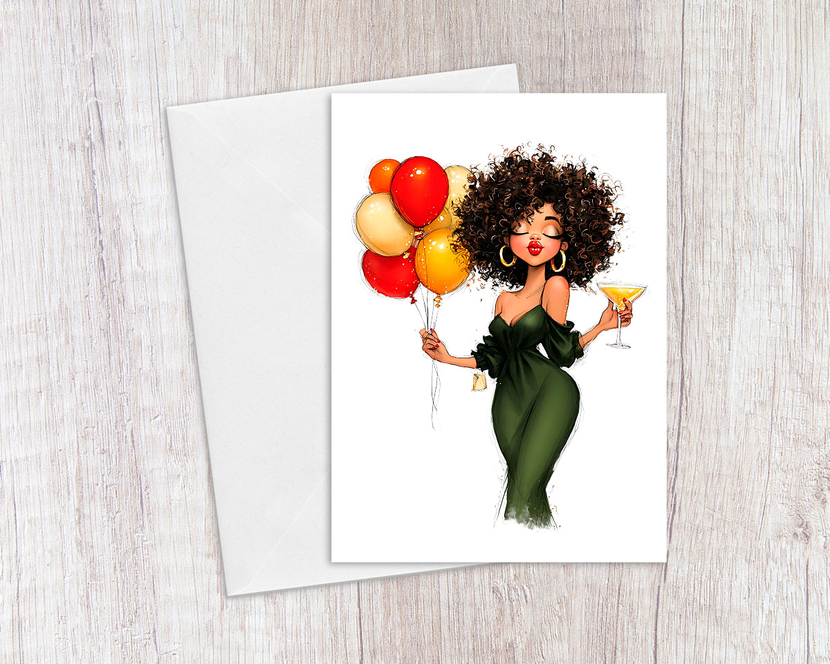 Pose Birthday Greeting Card