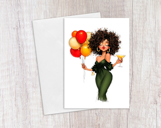 Pose Birthday Greeting Card