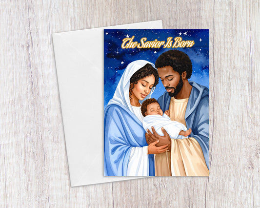 The Savior Is Born Christmas Card