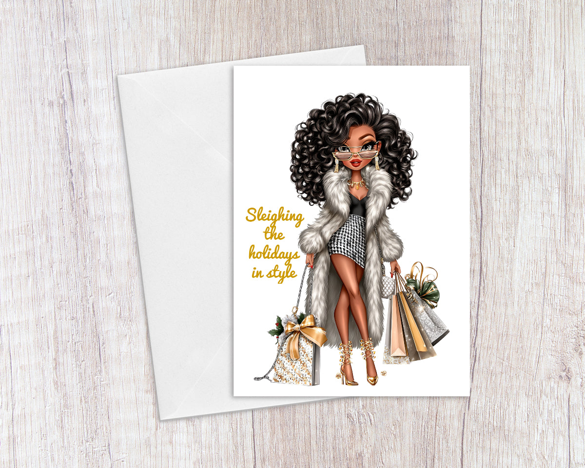 Sleighing The Holidays Christmas Card