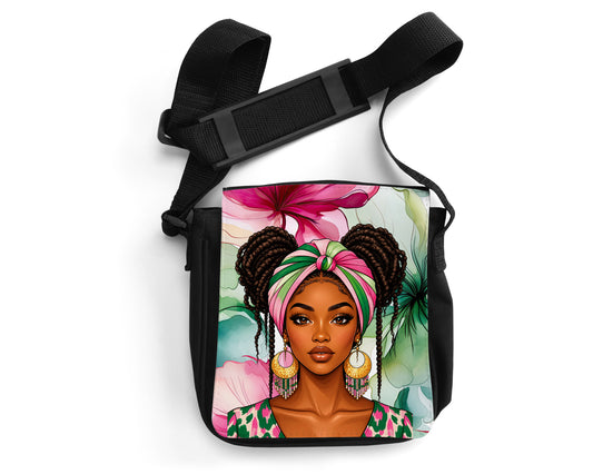 Pretty In Pink and Green Cross Body Bag